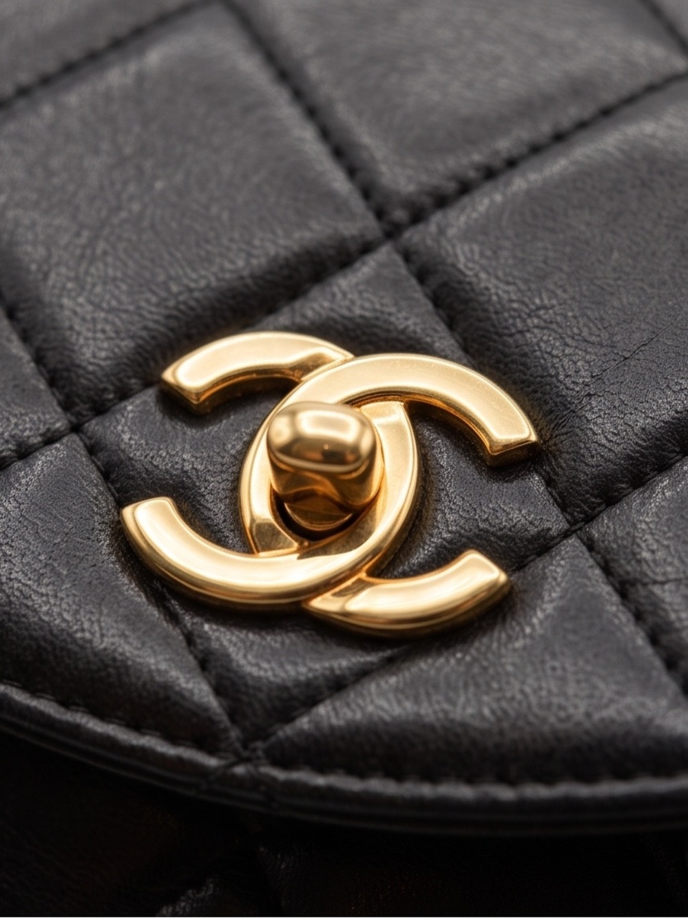 CHANEL Black Quilted Lambskin Backpack with Gold Chain Detail - Picture 12 of 14